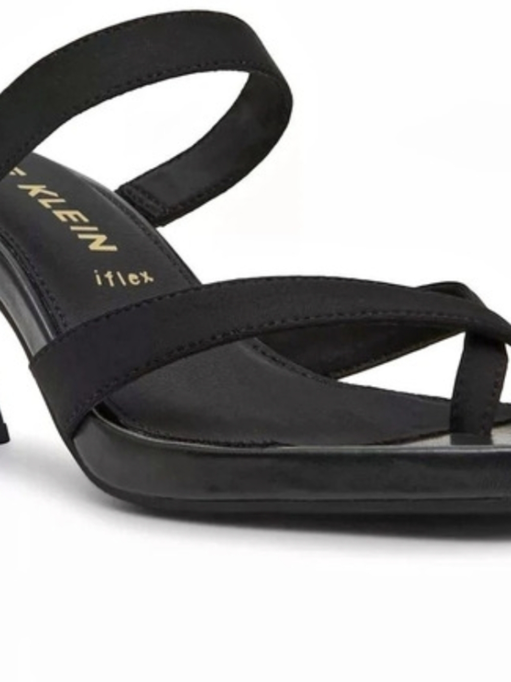 Anne Klein Jevelli Toe Loop Sandal Black US 10M